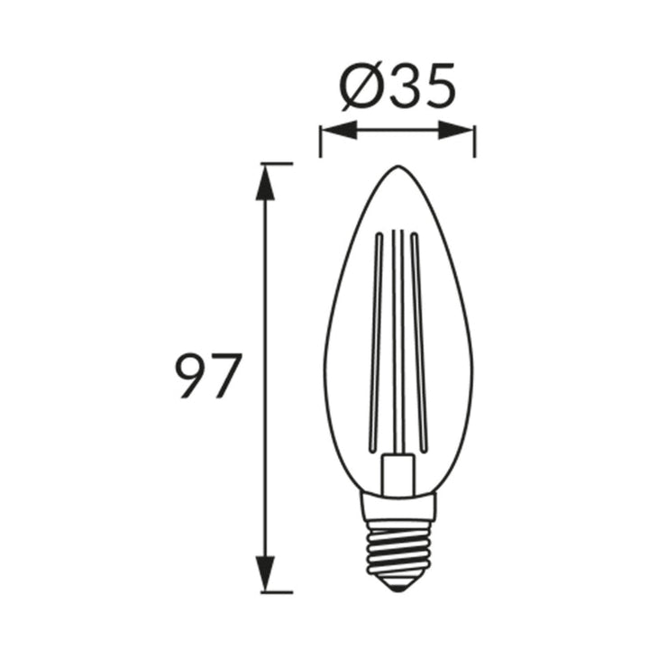 Ampoule LED E14 C35 4W Filament