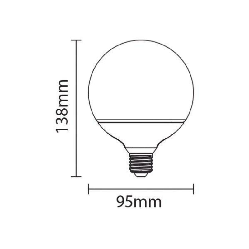 Ampoule LED E27 12W G95 270° Globe