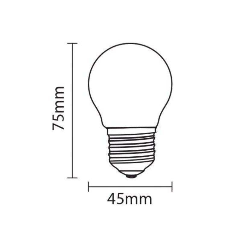 Bulb E27 LED 6W 220V G45 240 °