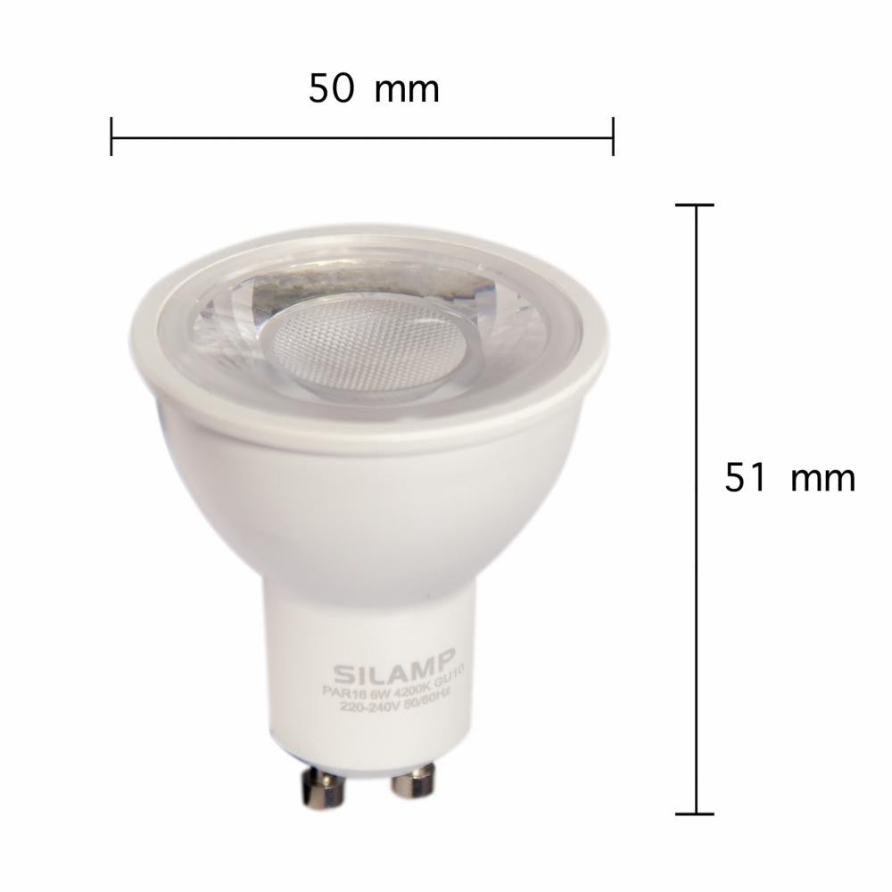 LED -lamp GU10 8W 220V SMD2835 PAR16 10LED 80 °