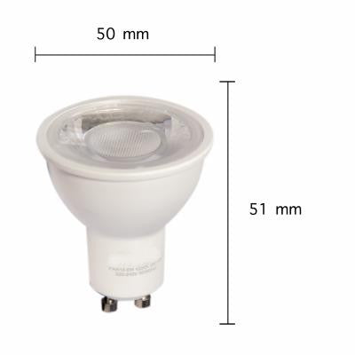 LED -lamp GU10 Dimpelbaar 8W 220V SMD2835 per16 60 °