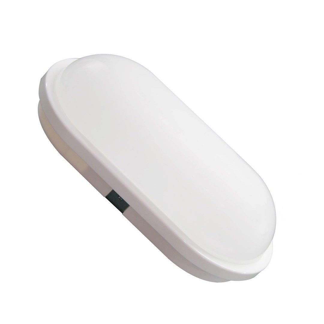 Applique LED Murale 20W Blanche Ovale IP65 (Pack de 10)