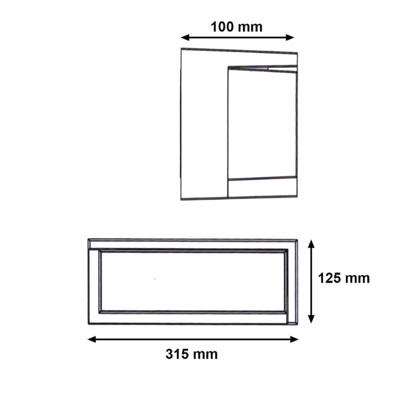 Applique LED Murale Extérieure Noire 24W Température de Lumière Variable - 3000K/4000K/6000K