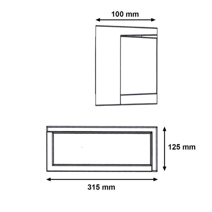 Applique LED Murale Extérieure Noire 24W Température de Lumière Variable - 3000K/4000K/6000K