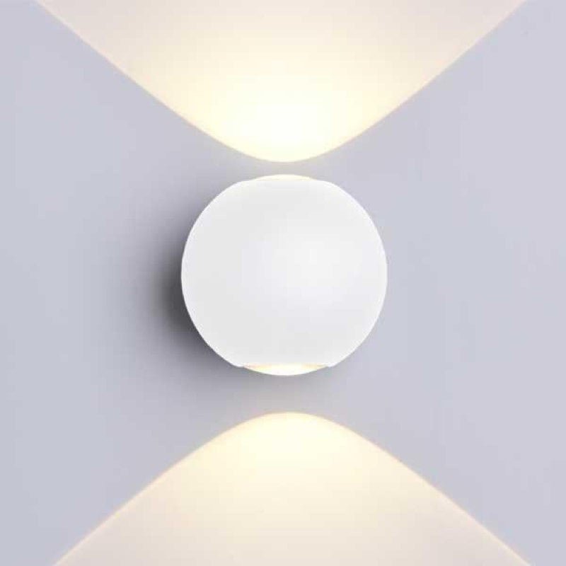 Applique Murale Design LED Double Faisceau IP54 6W Blanc