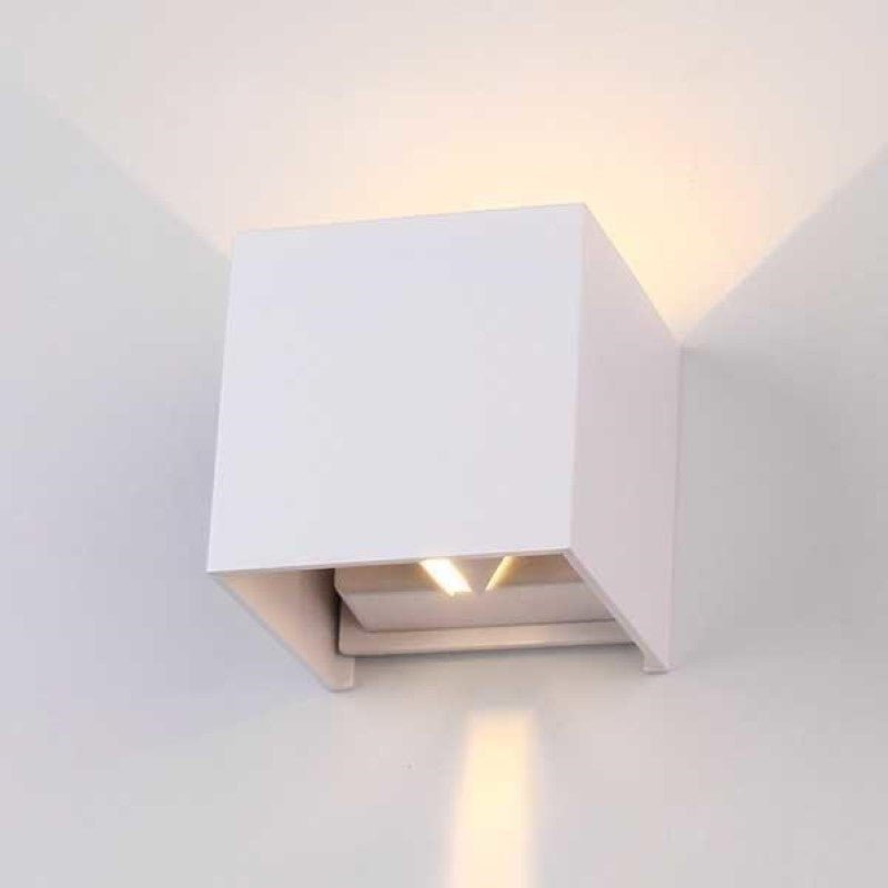 Applique Murale Design LED 12W IP54 Carré Blanc