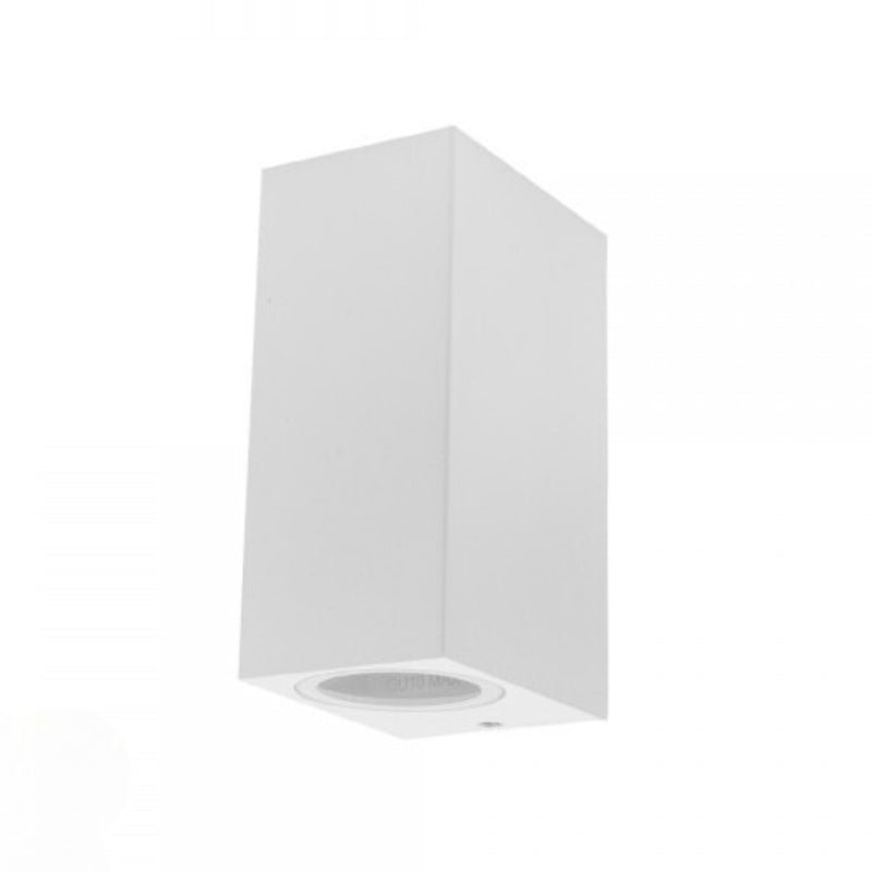 Applique Murale LED Carrée IP44 Double Faisceau GU10 Blanc