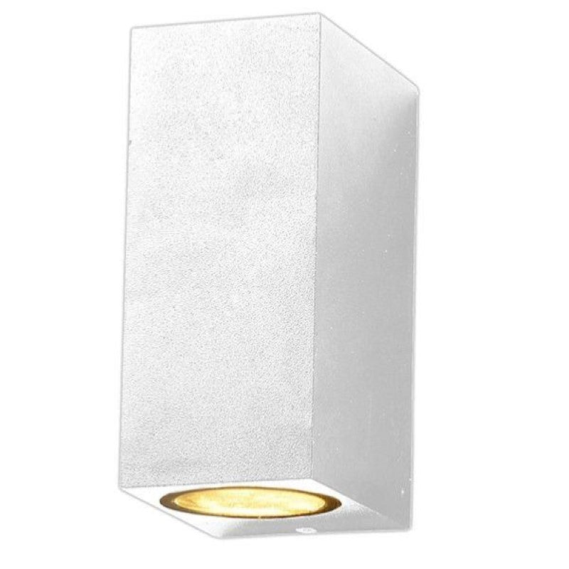 Applique Murale LED Carrée IP44 Double Faisceau GU10 Blanc