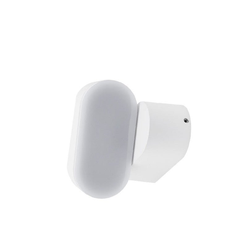 Applique Murale LED 6W IP54 Orientable Ovale Blanc
