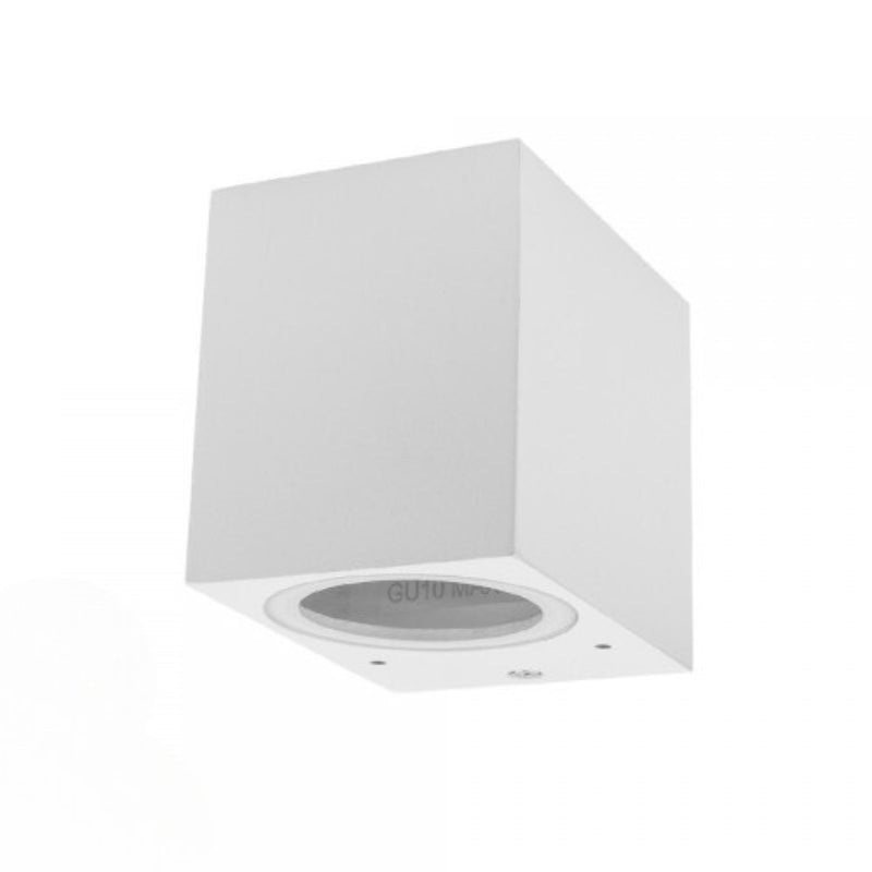 Applique Murale LED IP44 Rectangle Blanc pour Ampoules GU10