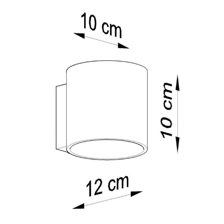 Applique Murale Cylindre Noir pour Ampoule G9