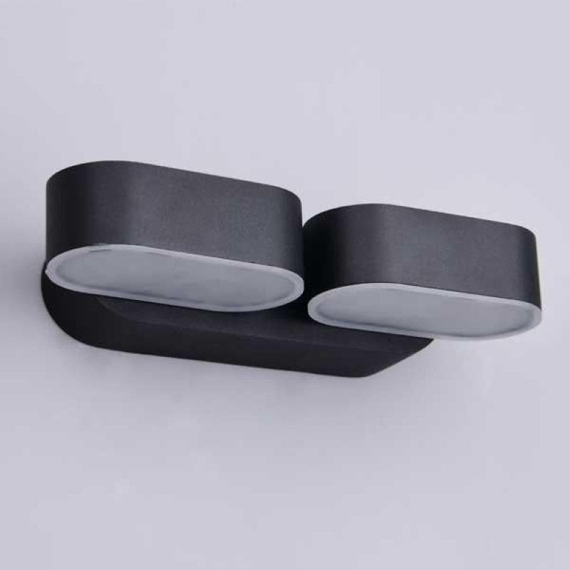 Applique Murale LED 2x6W IP54 Orientable Noir