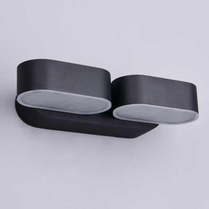Applique Murale LED 2x6W IP54 Orientable Noir
