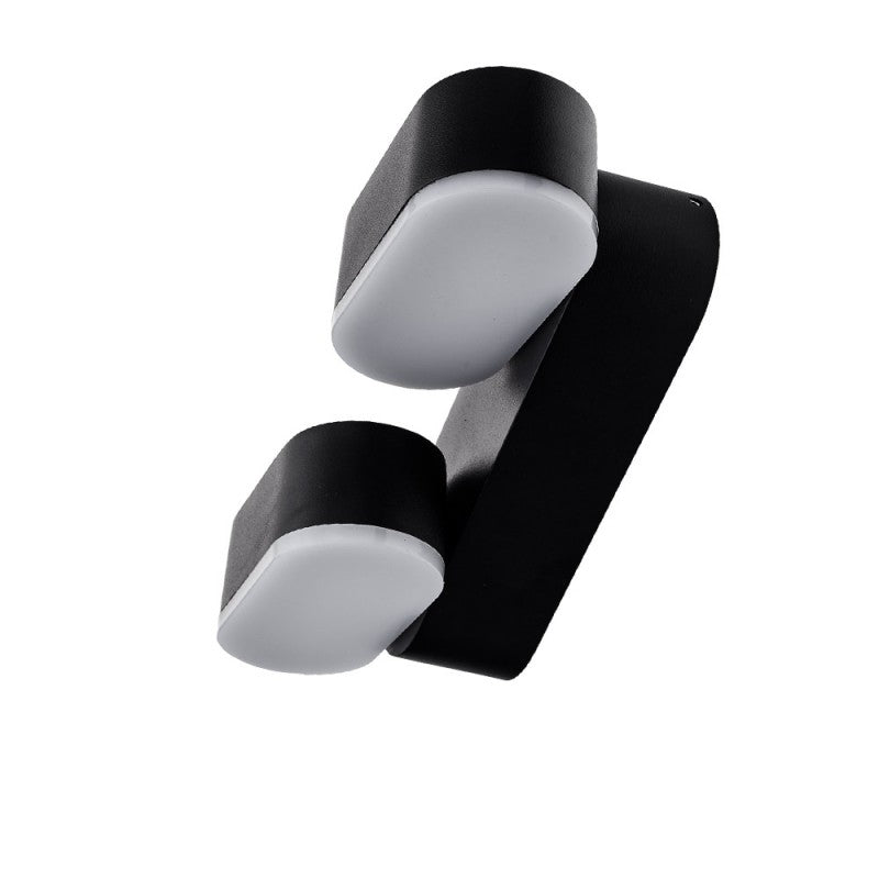 Applique Murale LED 2x6W IP54 Orientable Noir