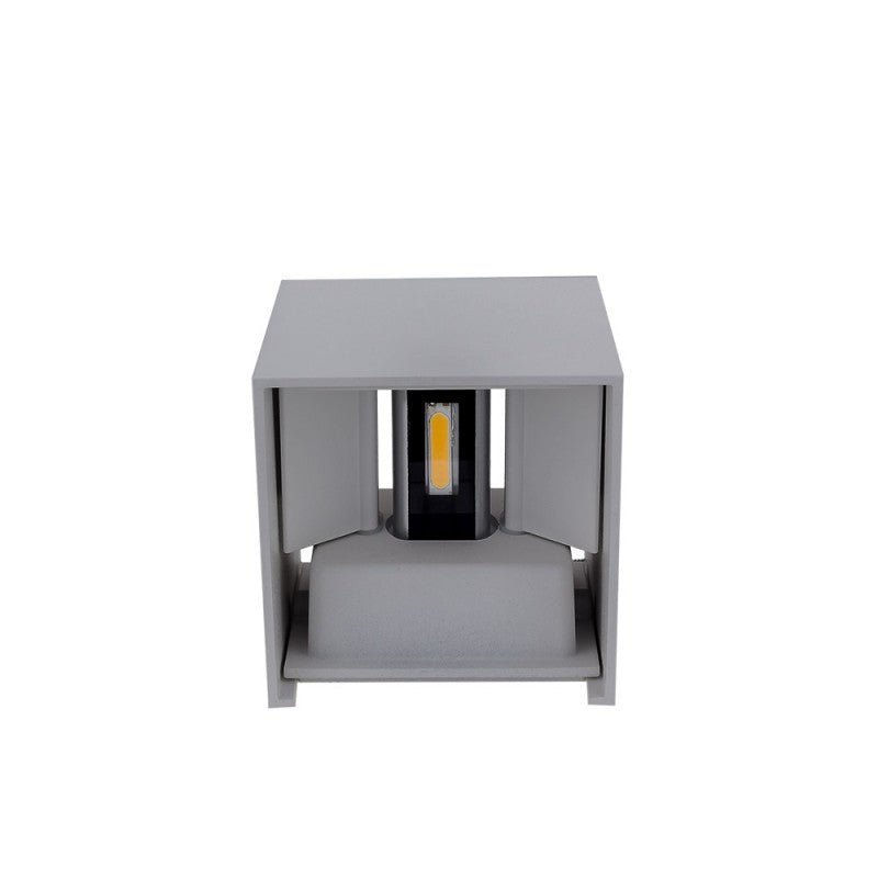 Applique Murale Design LED 12W IP54 Carré Gris