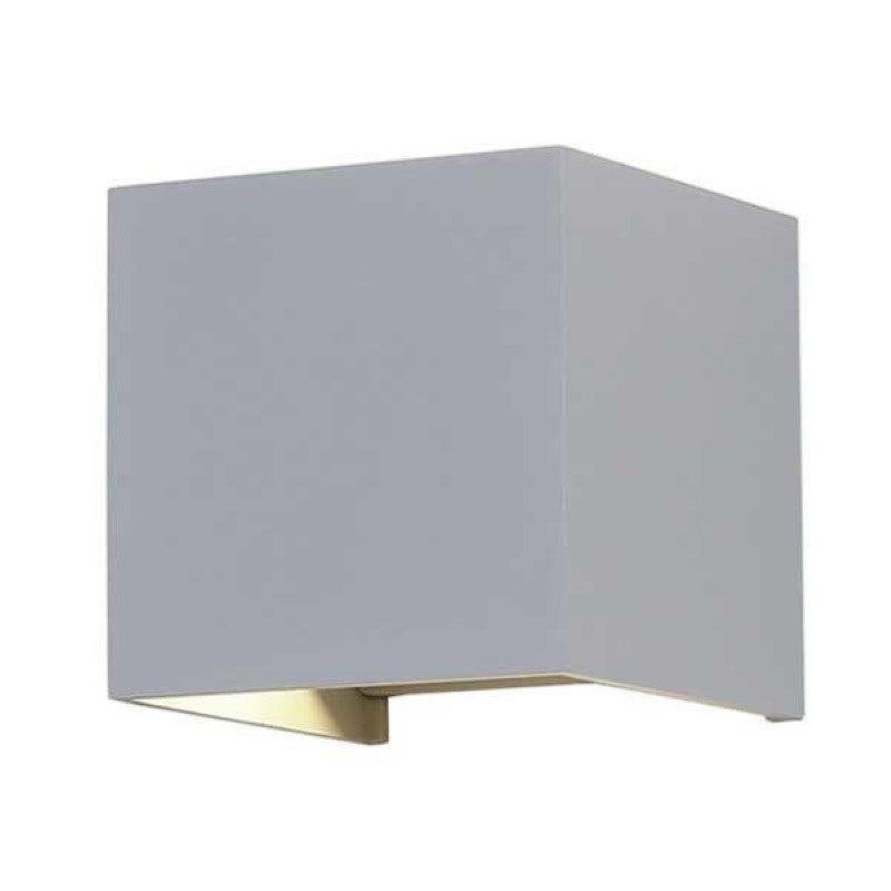 Applique Murale Design LED 12W IP54 Carré Gris
