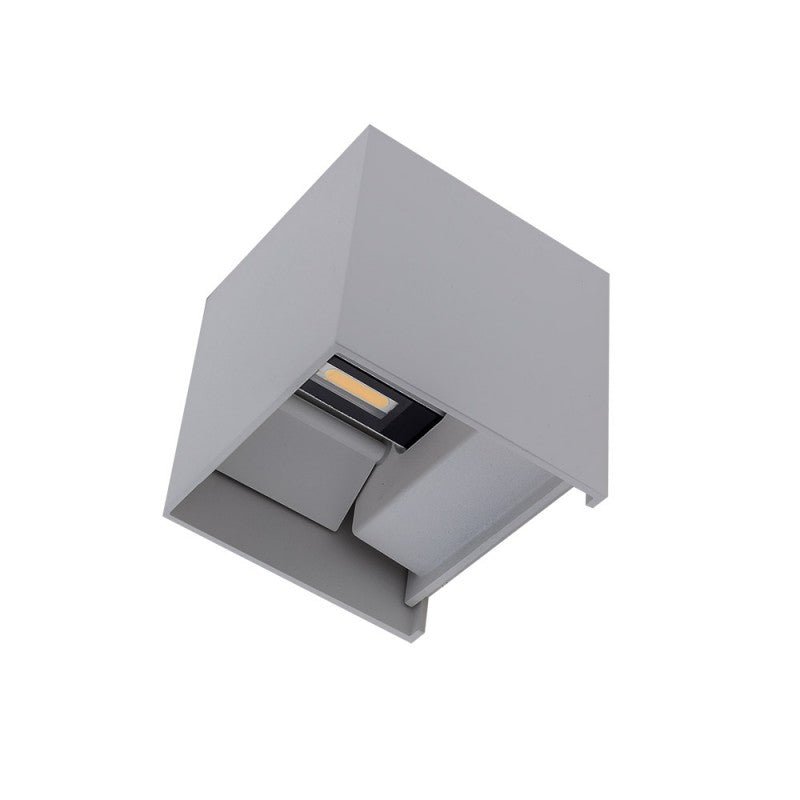 Applique Murale Design LED 12W IP54 Carré Gris