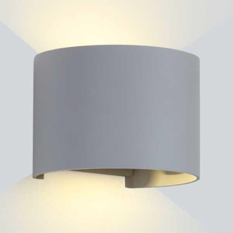 Applique Murale LED 6W IP54 Forme Arrondie Gris