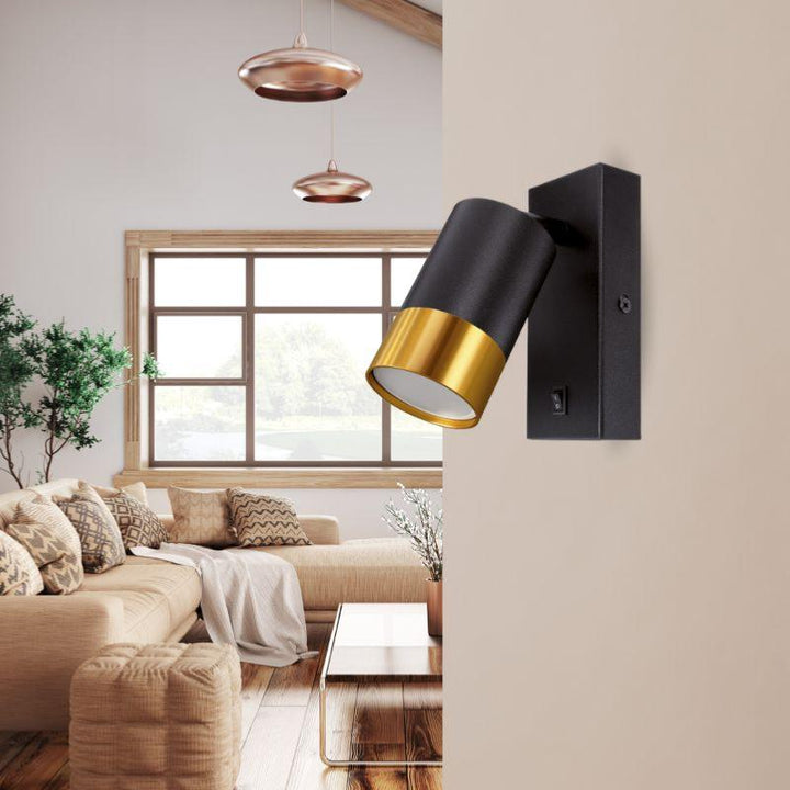 Lámpara de pared ajustable con interruptor para bombilla Gu10