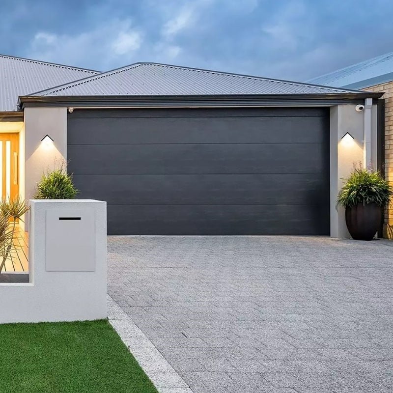 Applique Murale LED CCT 15W Noire Carrée IP65 avec Cache - 3000K/4000K/6500K