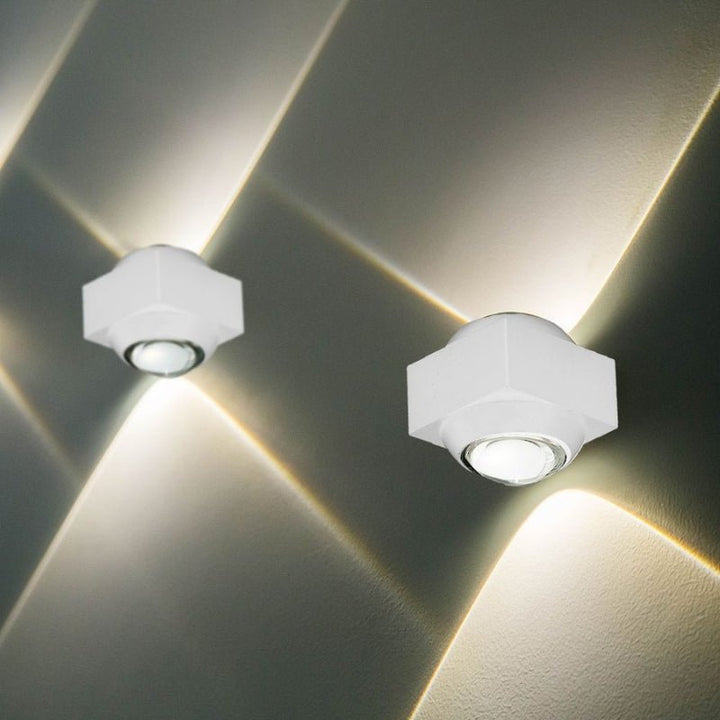 Applique Murale Led COB Double Faisceaux Corps Blanc