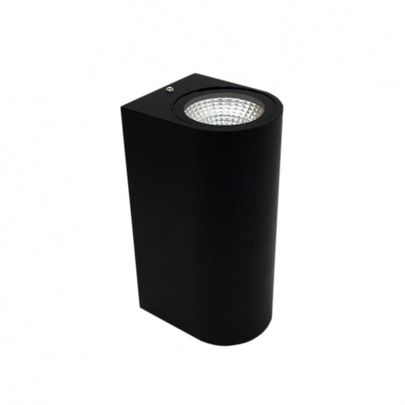 Aplique Preto 6W LED COB Feixes Duplos IP44