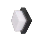 Schwarze LED-Wandlampe Würfel IP65