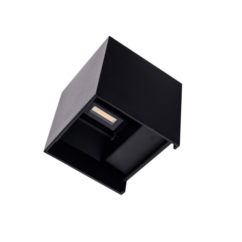 Applique Murale Design LED 12W IP54 Carré Noir