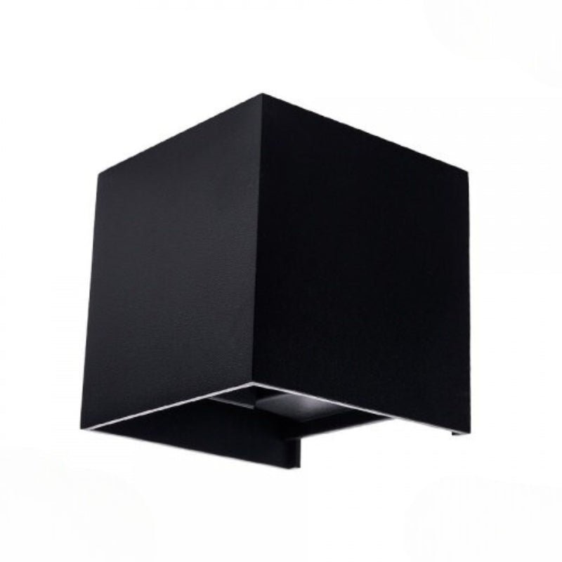 Applique Murale Design LED 12W IP54 Carré Noir