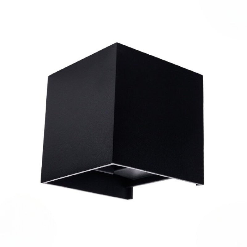 Applique Murale Design LED 6W IP54 Carré Noir