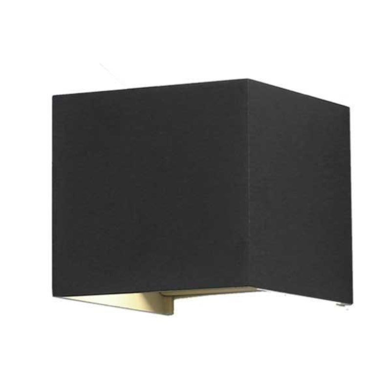 Applique Murale Design LED 6W IP54 Carré Noir