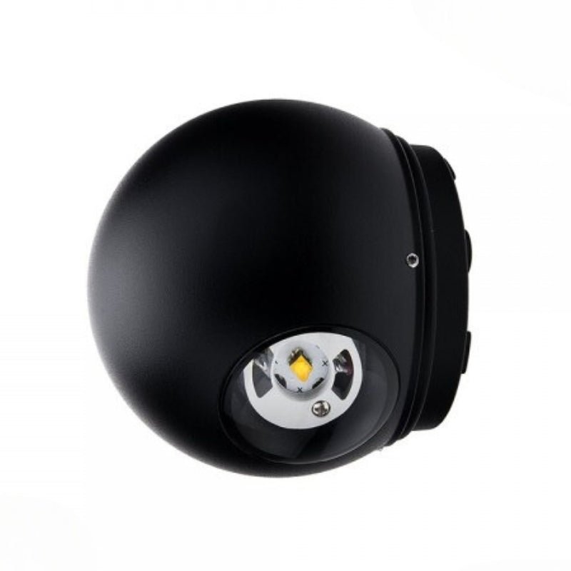 Applique Murale Design LED Double Faisceau IP54 6W Noir