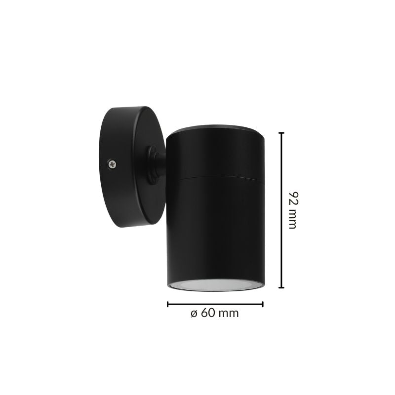Applique murale LED Noire IP65 GU10 (Pack de 10)