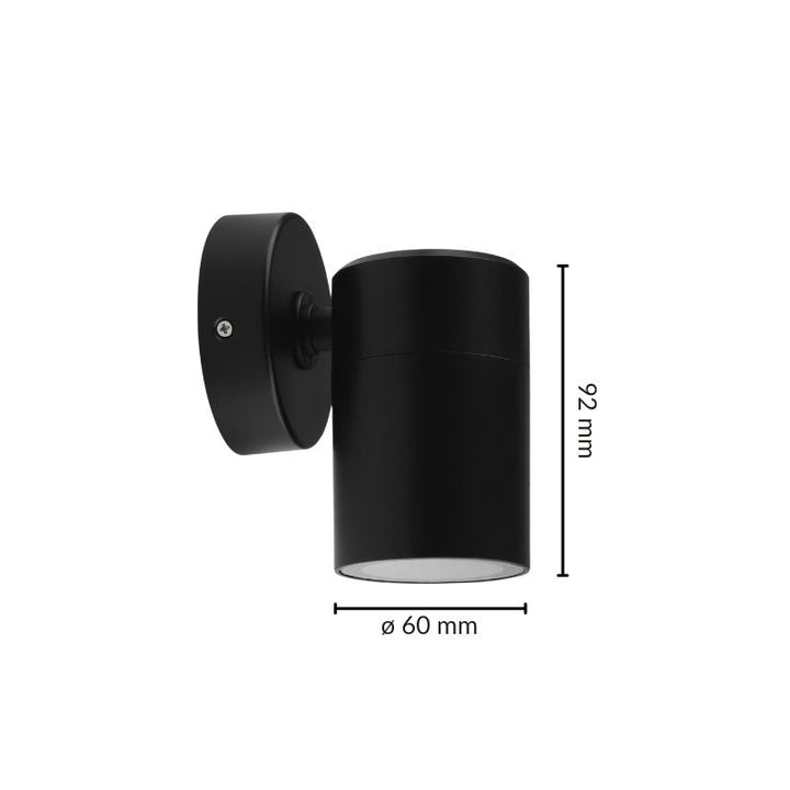 Applique murale LED Noire IP65 GU10 (Pack de 10)