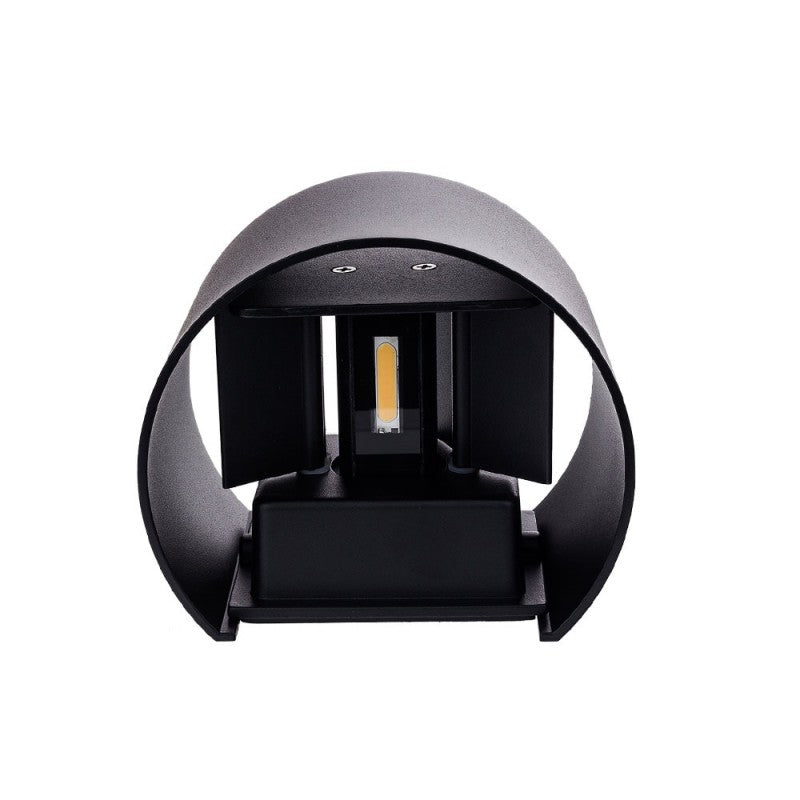 Applique Murale LED 6W IP54 Forme Arrondie Noir