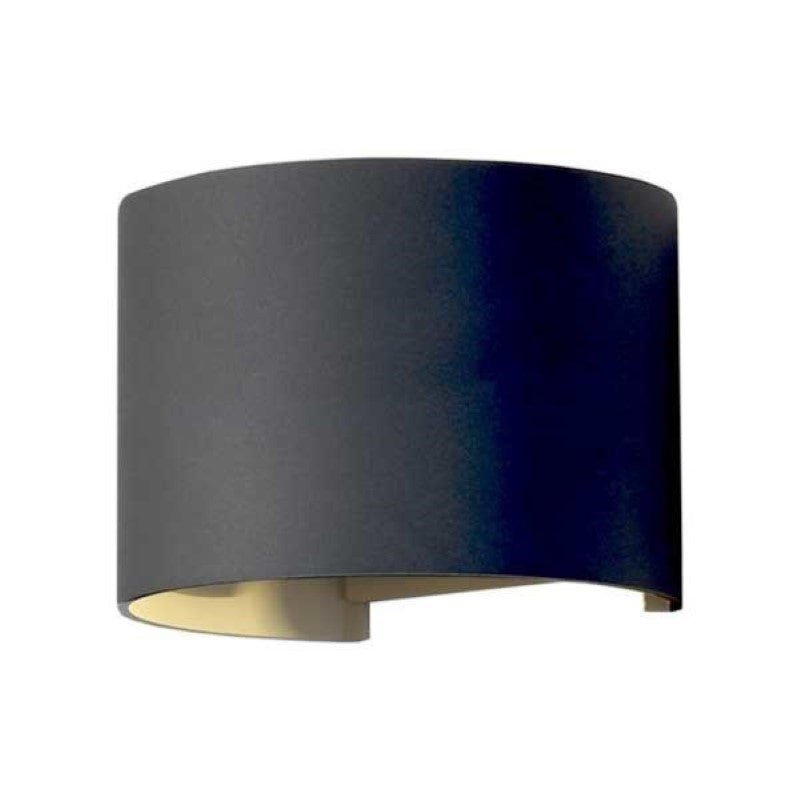 Applique Murale LED 6W IP54 Forme Arrondie Noir