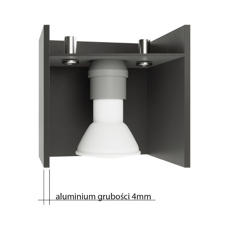 Applique Murale Rectangulaire pour 2 Ampoules G9