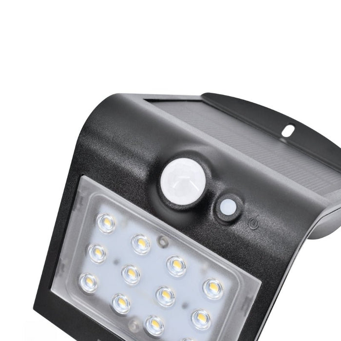 Applique Murale Solaire LED 1.5W IP65 220lm avec Détecteur de Mouvement