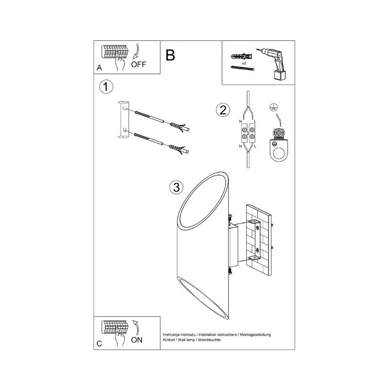 Applique Murale Tube Cylindrique pour Ampoule G9
