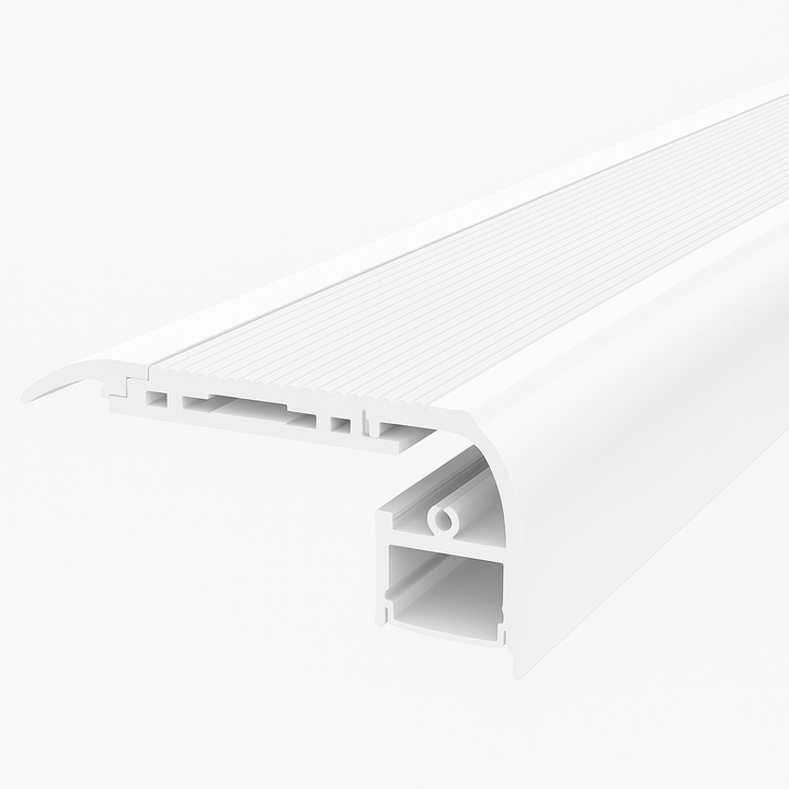 Nez de Marche Alu 2M Blanc pour Ruban LED 10mm