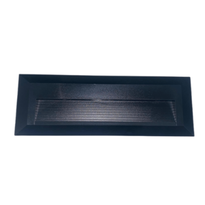 Balise LED en Saillie Rectangle 3W 220V 65° Noir IP65 pour Escaliers