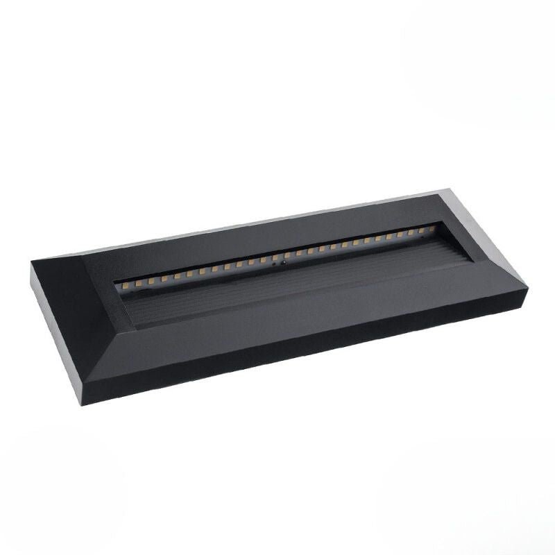 Balise LED en Saillie Rectangle 3W 220V 65° Noir IP65 pour Escaliers