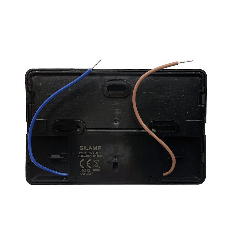 Balise LED Saillie 3W 220V 120° Noir IP44 pour Escalier - Pack de 10