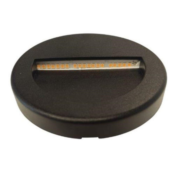 Balise LED Saillie 3W 220V 120° Rond Noir pour Escalier
