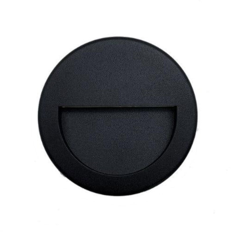 Balise LED Saillie 3W 220V 120° Rond Noir pour Escalier