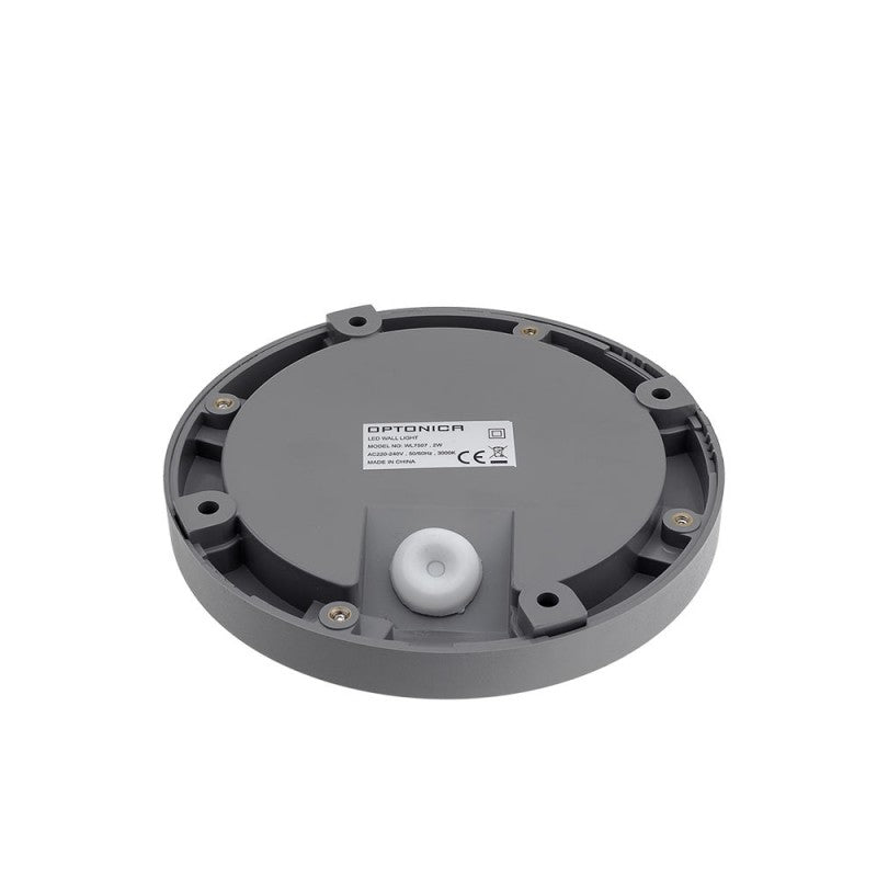 Balise LED Saillie Ronde 2W 220V 55° Gris IP65 pour Escalier