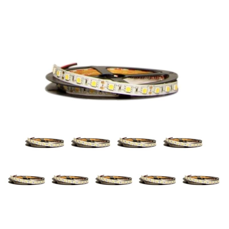 Bandeau LED 12V 5M 5050 60LED/m (Pack de 10)
