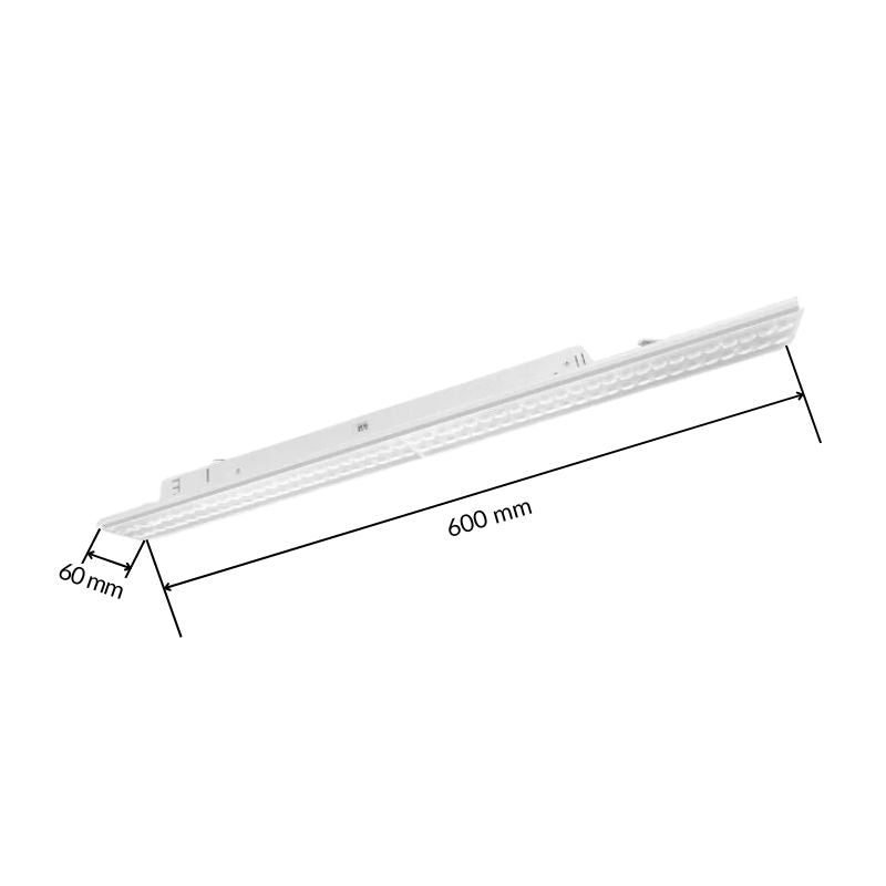 Linéaire LED sur rail monophasé 60cm 14/16/18/20W ajustable blanc