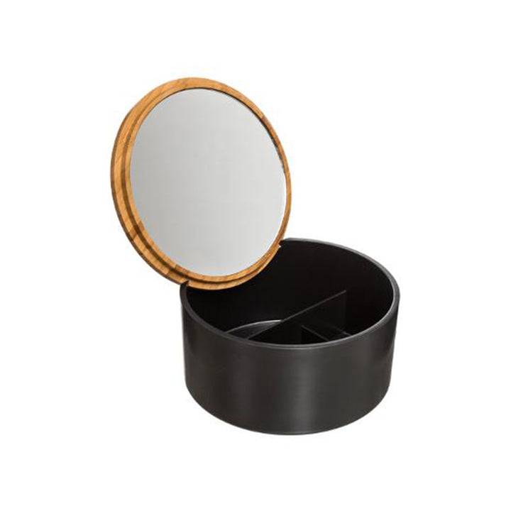 Jewelry box with bamboo cover mirror