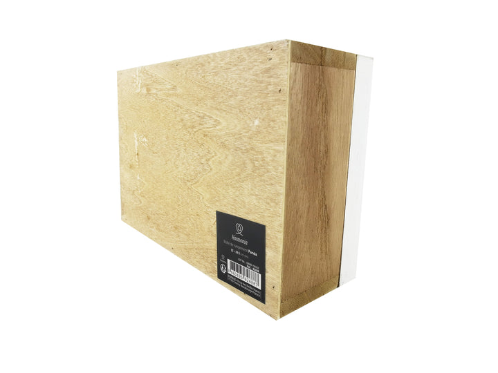 Caja de almacenamiento de madera Panda 23x10.5x23cm